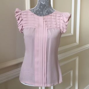 BCBG Maxazria Dusty Rose Silk Blouse